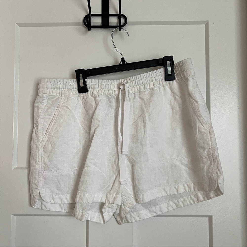 Jcrew linen shorts white size medium